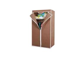 Guarda Roupa Com Ziper Cabideiro Portatil Arara Organizador Prateleira Multiuso Praia Camping Rosa