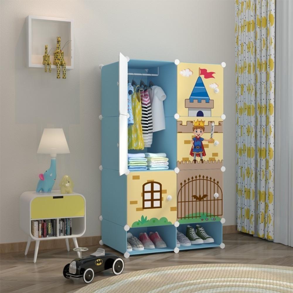 Guarda Roupa Infantil Organizador Armario Sapateira Brinquedos Modular Castelo Multiuso Prateleiras - 4