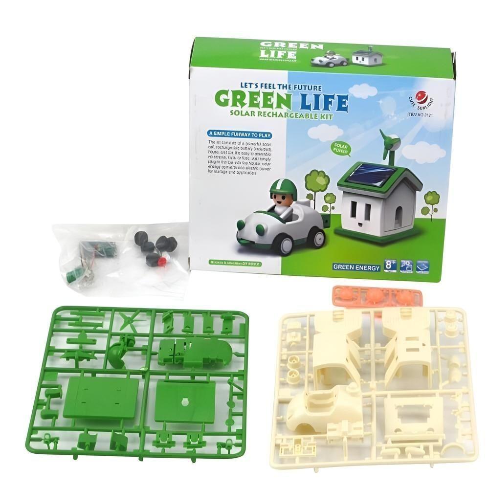 Kit Robo Carrinho E Casa Solar Brinquedo Infantil 3 Em 1 Robotica Com Catavento Educativo Recarregavel - 6