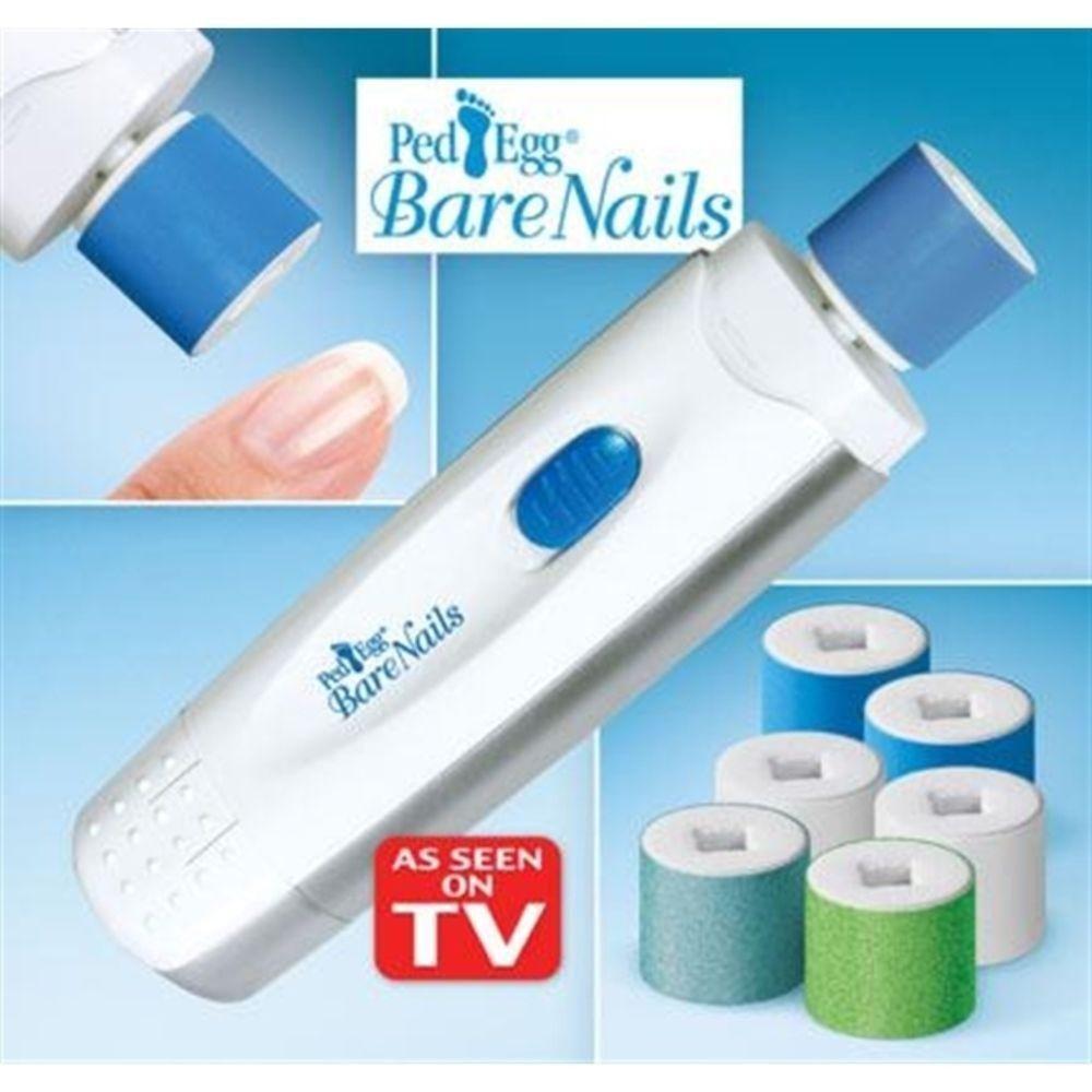 Kit Polidor De Unha Lixa Para Unha Calo Bare Nails Ped Egg Ideal Para Manicure A Pilha Com Acessorios - 4