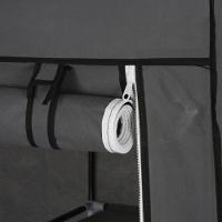 Guarda Roupa Duplo Cabideiro Arara Roupas Sapateira Prateleiras Armario Compacto Organizador Bege - 6