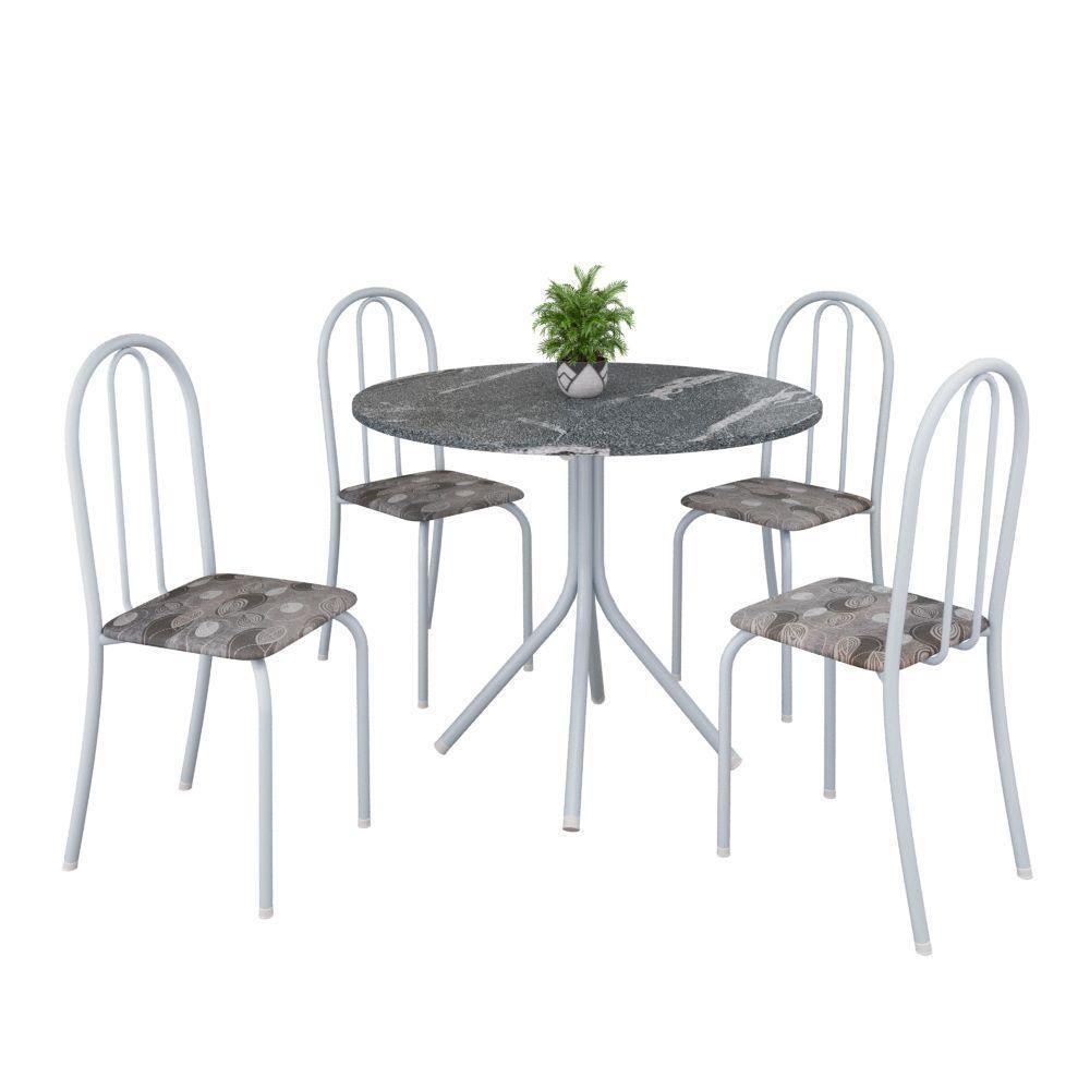 Mesa De Jantar 4 Cadeiras Branco-paraopeba Ane Soma Móveis - 2