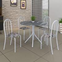 Mesa De Jantar 4 Cadeiras Branco-paraopeba Ane Soma Móveis - 1