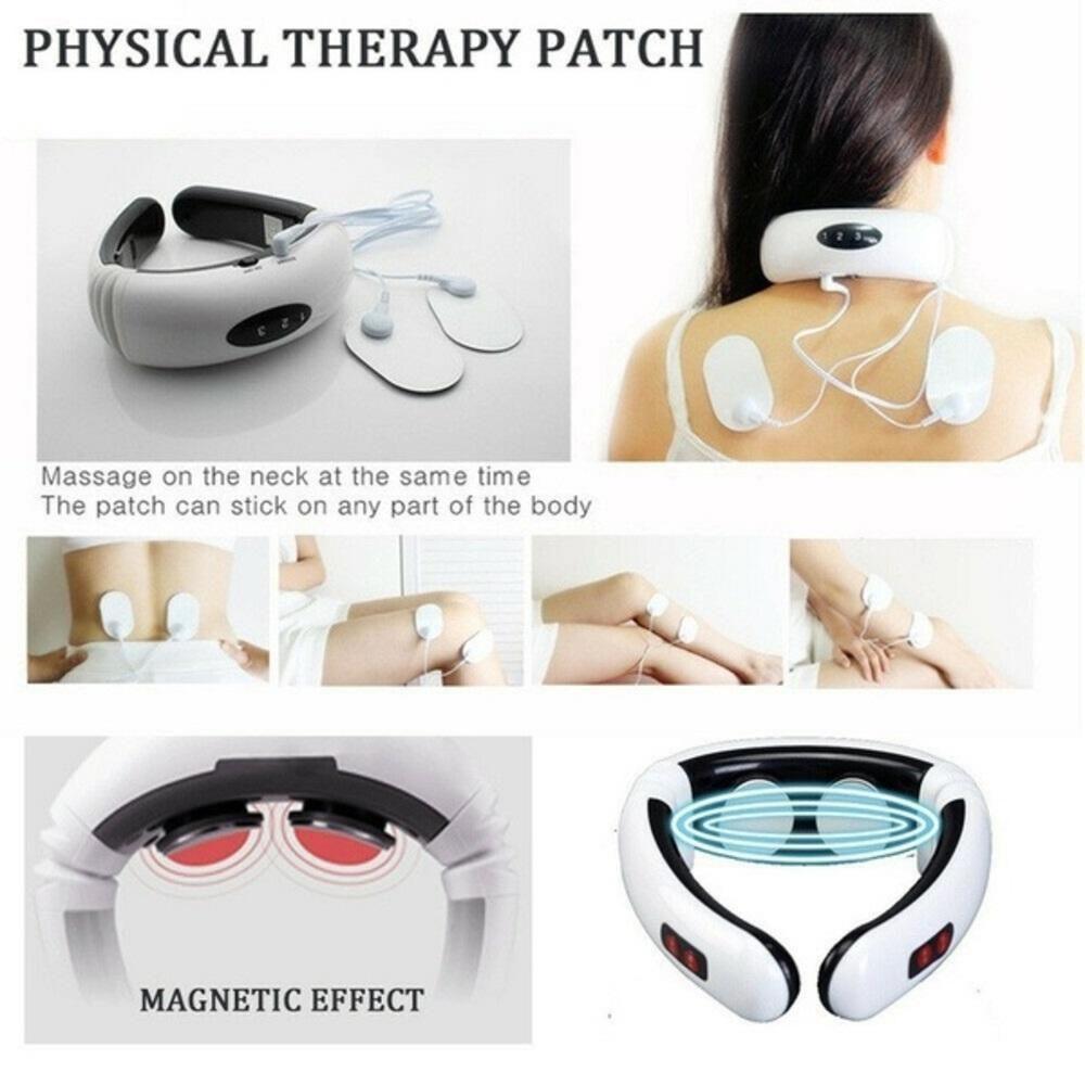 Massageador De Pescoco Ombros Lombar Eletrico Tens Cervical Fisioterapia Magnetico Massagem Shiatsu Tens - 4