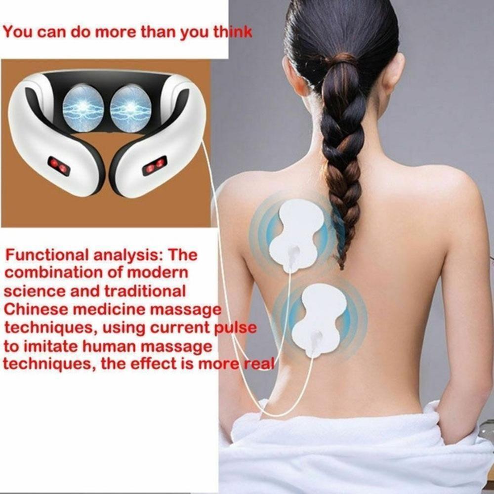 Massageador De Pescoco Ombros Lombar Eletrico Tens Cervical Fisioterapia Magnetico Massagem Shiatsu Tens - 6
