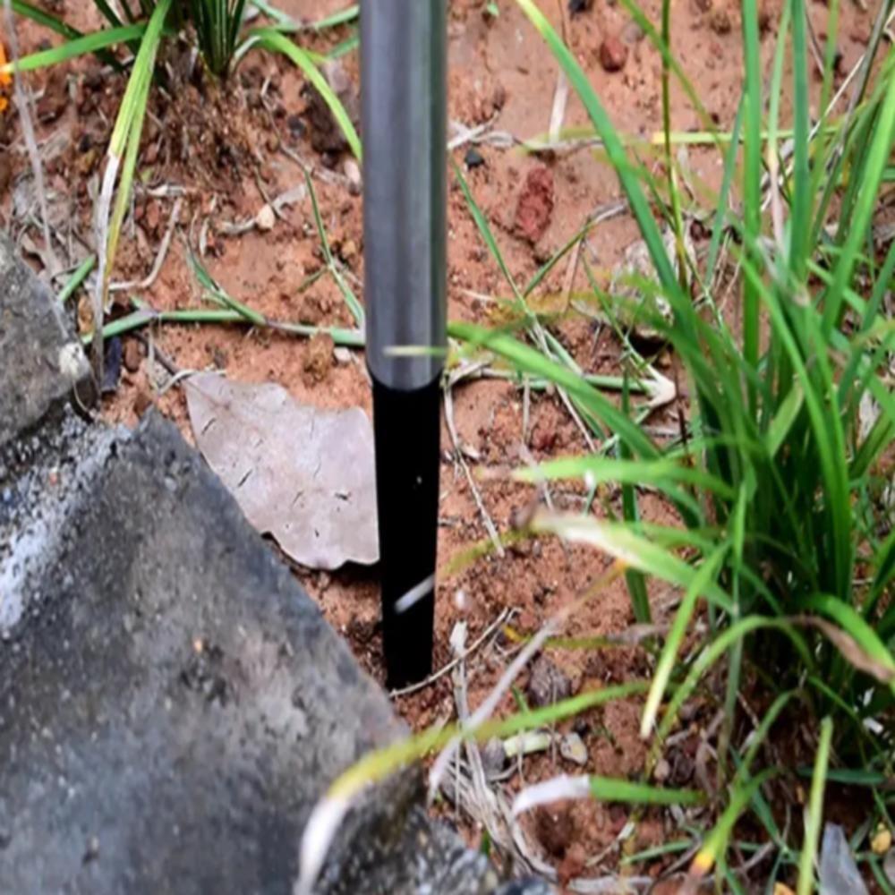 Luminaria Solar Balizadora Espeto Jardim Led Automatica Em Inox Lampada Poste Recarregavel Luz Decoração - 7