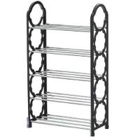 Prateleira Sapateira Vertical Multiuso Organizador Grande 10 Pares Closet Sala Lavanderia Preto Estante 5 Prateleiras - 2