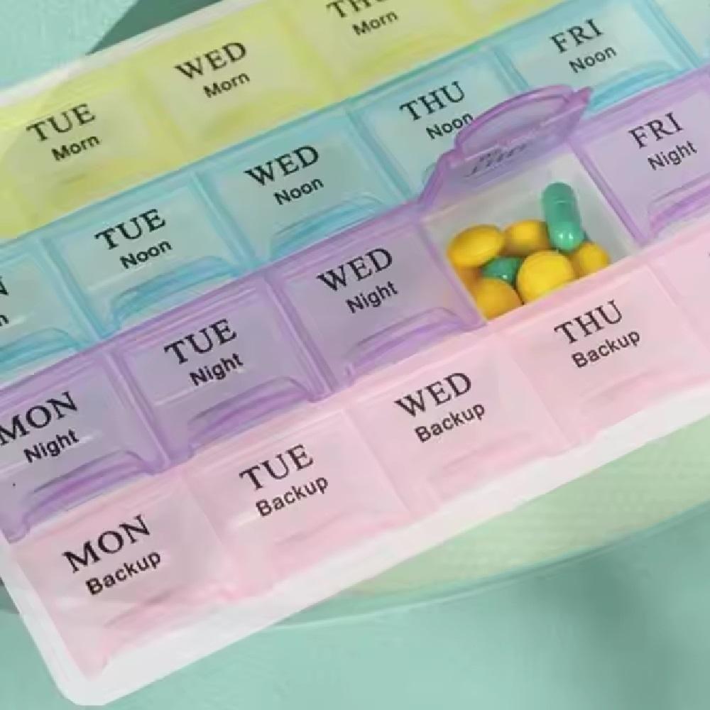 Porta Comprimidos 28 Divisórias Organizador De Remédios Suplementos Vitamina Caixa De Medicamentos Semanal Caixa Pesca - 4