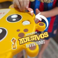 Organizadora Infantil Estante Brinquedos Caixa Bau Armario Quarto Bebe Multiuso Porta Treco Girafa Amarelo - 7