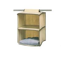 Organizador Prateleira Vertical 2 Divisórias Multiuso Para Closet Guarda Roupa Armario Toalha Edredom Kangur - 2