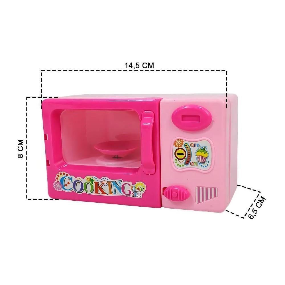 Mini Microondas Infantil Cozinha Brinquedo Forno Didatico Para Criança Boneca - 6
