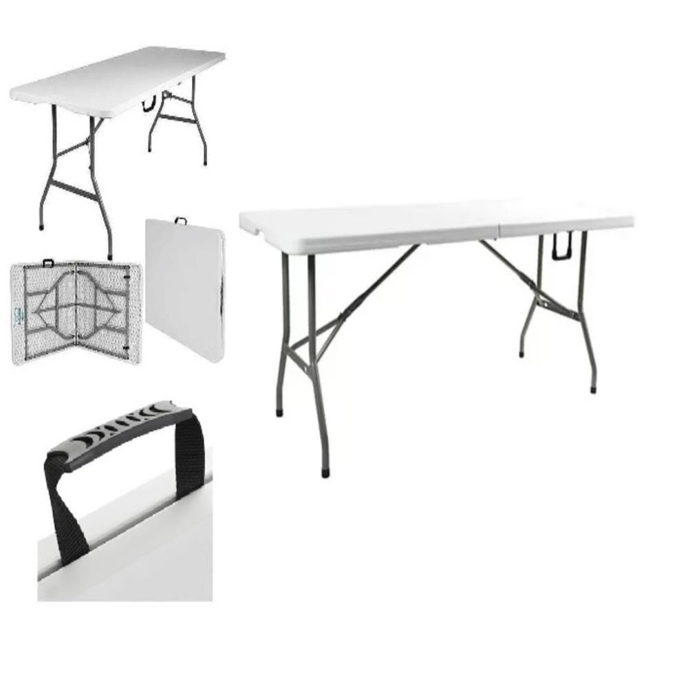 Mesa Dobravel 1,83m Gigante Vira Maleta 400kg Camping Praia Dj Festa Multiuso Com Alça Profissional - 1