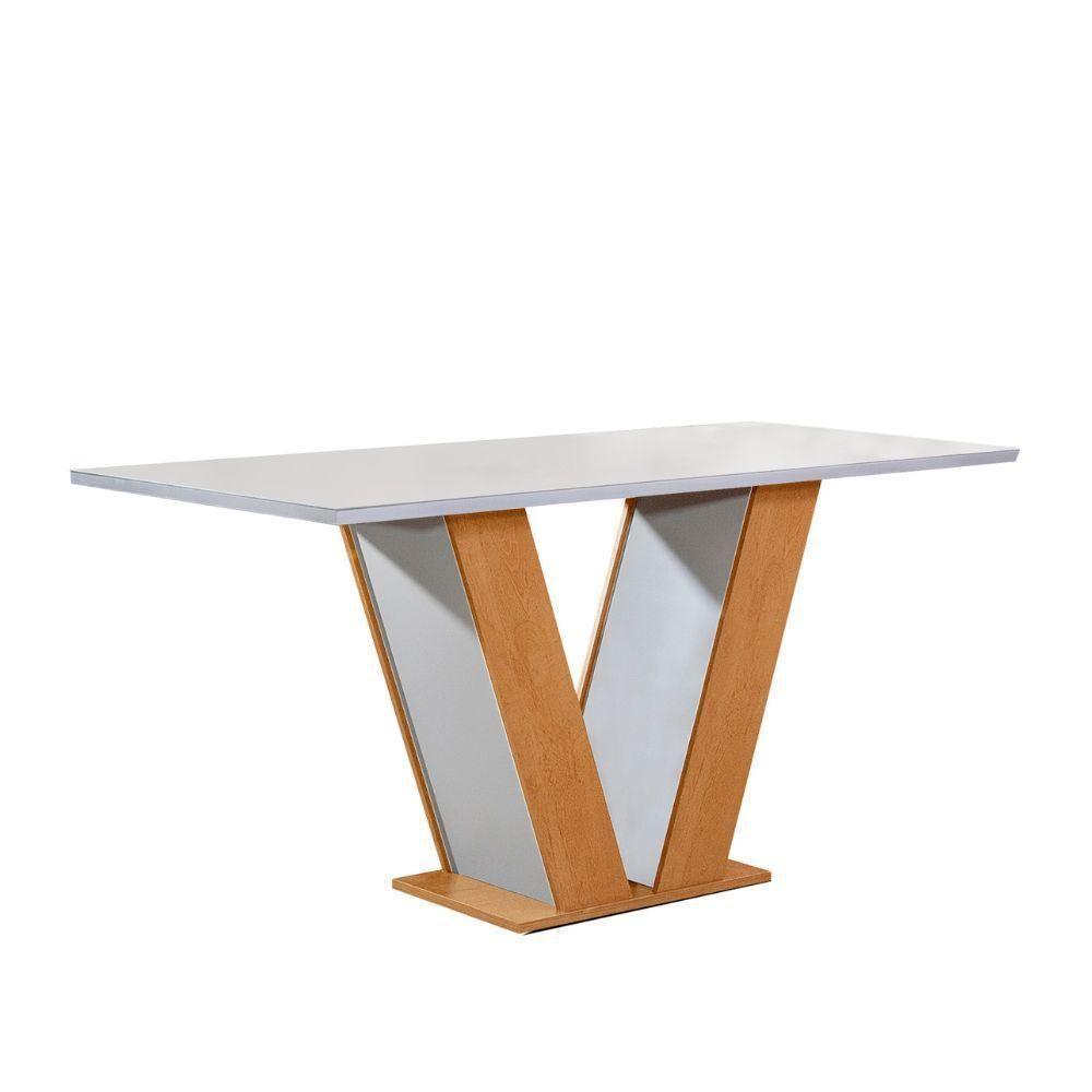 Mesa De Jantar 4 Cadeiras Tampo De Vidro Cinamomo-off White Qatar Cel Móveis - 3