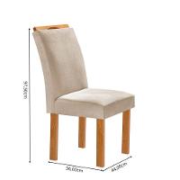 Mesa De Jantar 4 Cadeiras Tampo De Vidro Cinamomo-off White Qatar Cel Móveis - 6