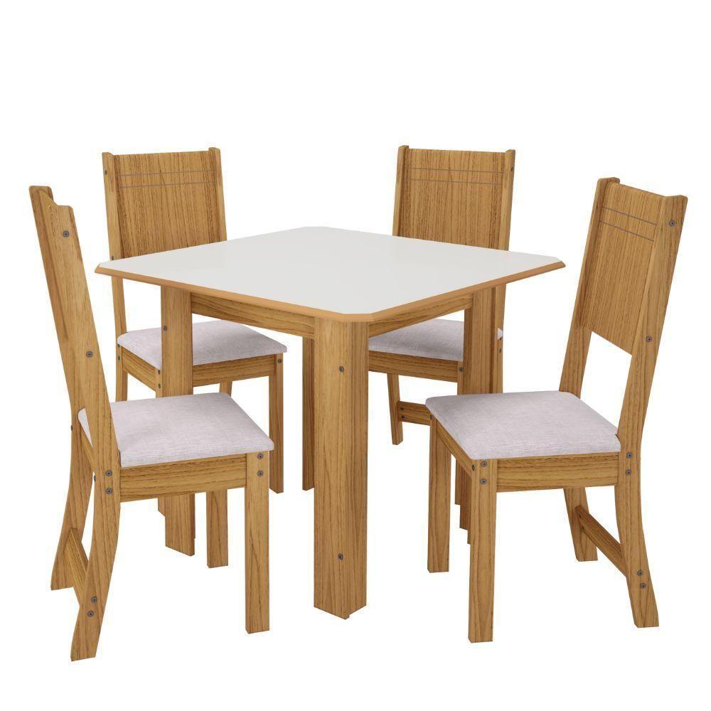 Mesa De Jantar 4 Cadeiras Freijo-off White Lisboa Indekes - 2