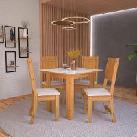 Mesa De Jantar 4 Cadeiras Freijo-off White Lisboa Indekes - 1