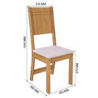 Mesa De Jantar 4 Cadeiras Freijo-off White Lisboa Indekes - 6