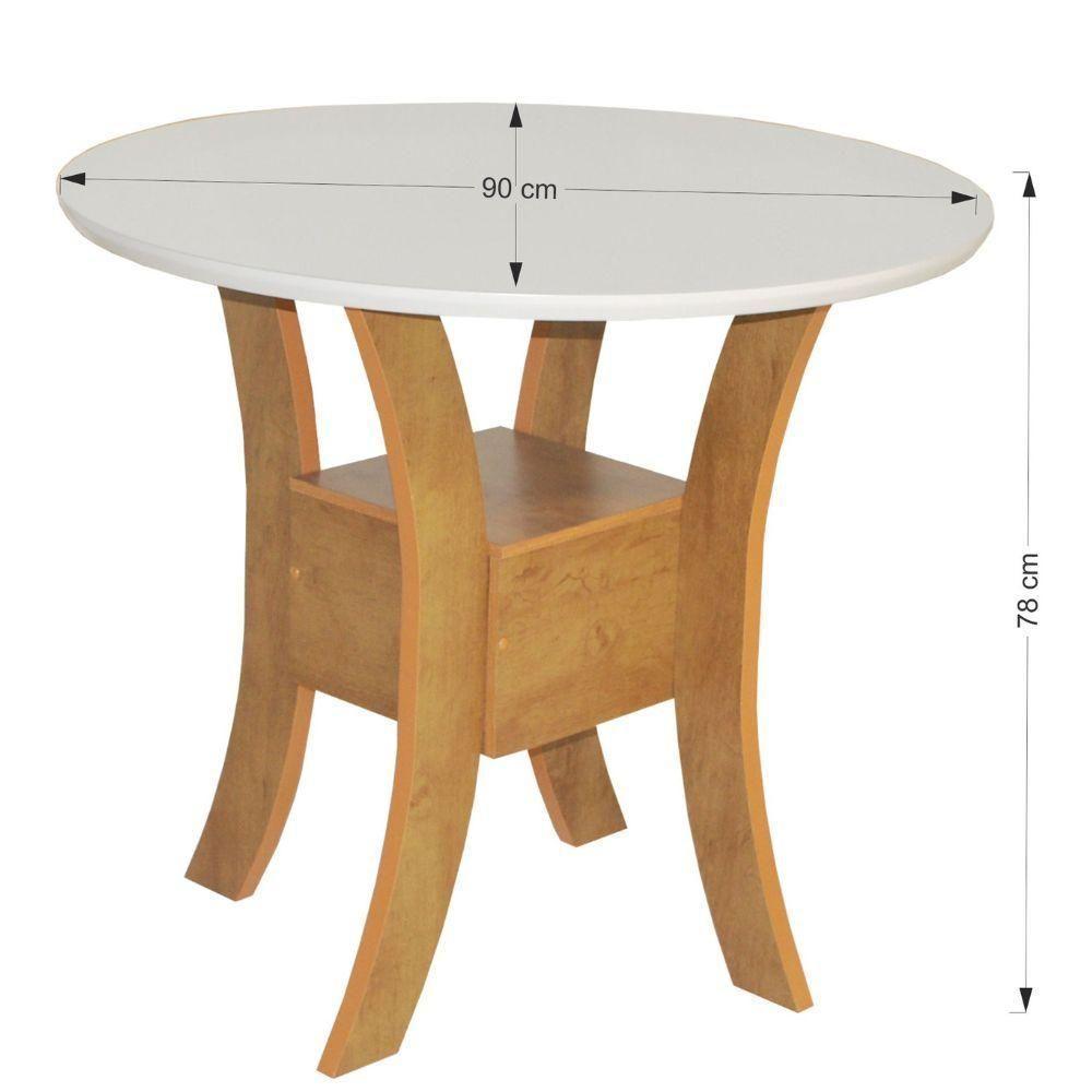 Mesa De Jantar 4 Cadeiras Freij?-off White Ayla M?veis S?o Carlos Madeira - 5