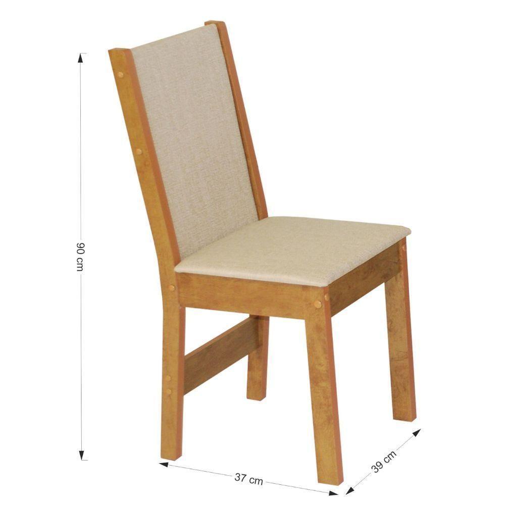 Mesa De Jantar 4 Cadeiras Freij?-off White Ayla M?veis S?o Carlos Madeira - 6