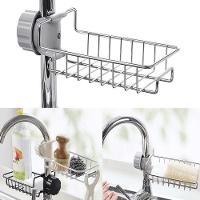 Suporte Organizador De Pia E Chuveiro Inox Porta Detergente Esponja Shampoo Rack Multiuso Cozinha - 8