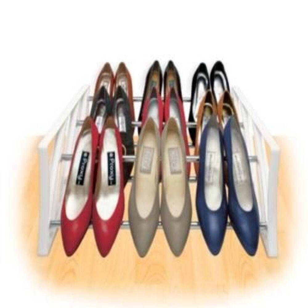 Sapateira Multifuncional 2 Em 1 Ampliável 9 Pares Salto Alto Rack Estante 18 Tênis Sapatos - 6