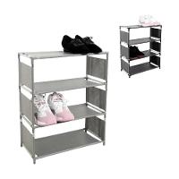 Sapateira Estante Organizador Multiuso 4 Prateleiras Tênis Brinquedos Roupas Porta Treco Lavanderia Quarto Sala - 1