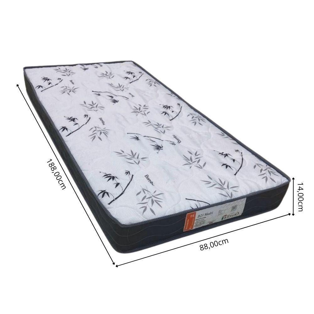 Colchão Solteiro (88x188) D23 Preto Madri Topázio Colchões - 3