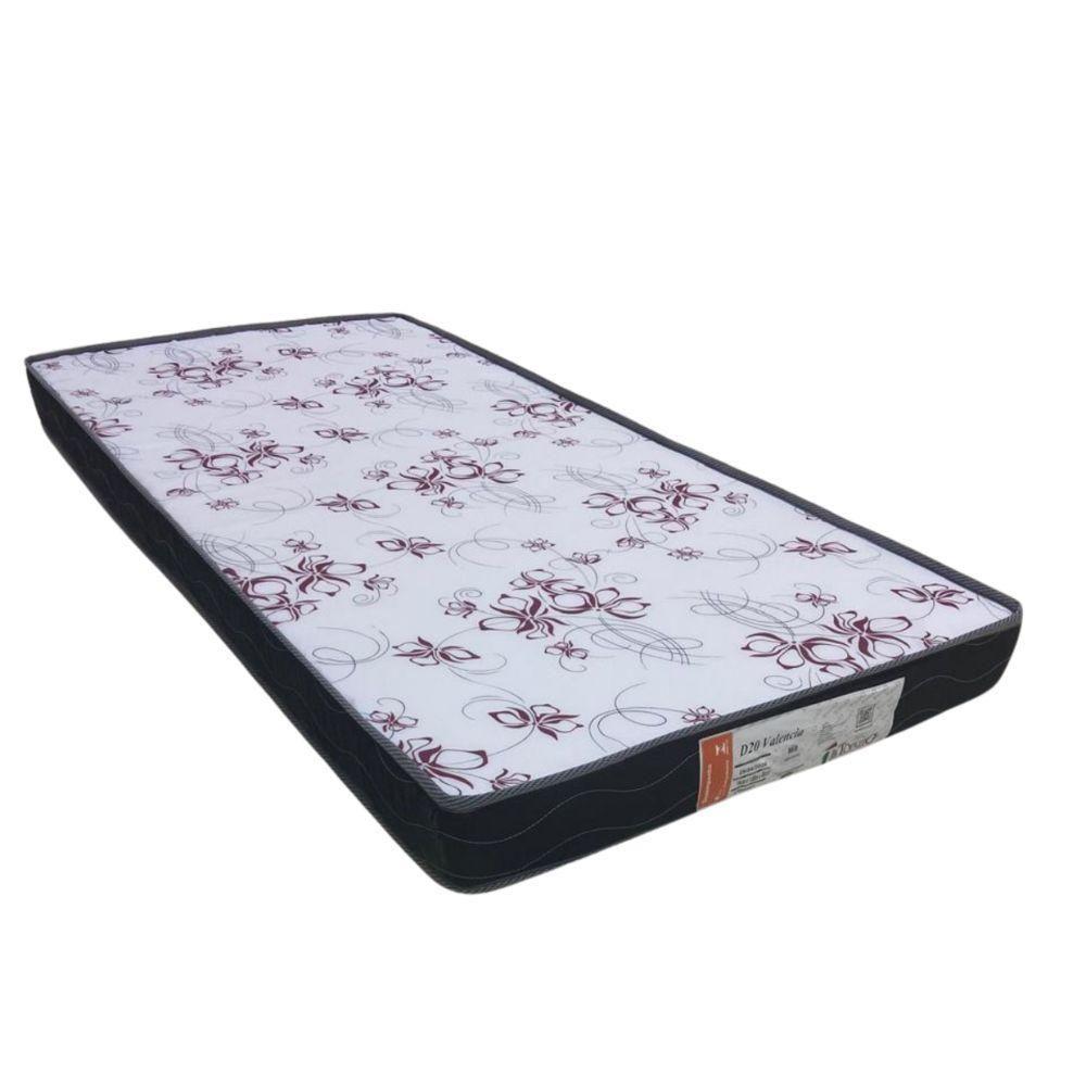 Colchão Solteiro (78x188) D20 Preto Valencia Topázio Colchões - 1