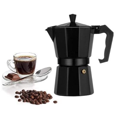 Cafeteira Italiana Preta Black 6 Xicaras Express Luxo Aluminio Grande Manual Profissional