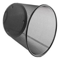 Lixeira Escritorio Cesto Metal Aramado Grande 12 Litros Telado Casa Quarto Multiuso Cor:preto - 1