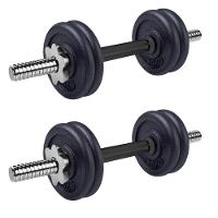 Kit Halteres Barras E Anilhas Musculação 19 Peças Completo 15 Kg Com Maleta Academia Em Casa Exercicios Fitness Profissi