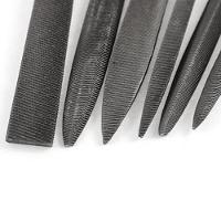 Jogo Lima Agulha Kit 6 Com Cabo Madeira Afiar Triangular Redonda Multiuso Ourives Reparo - 6