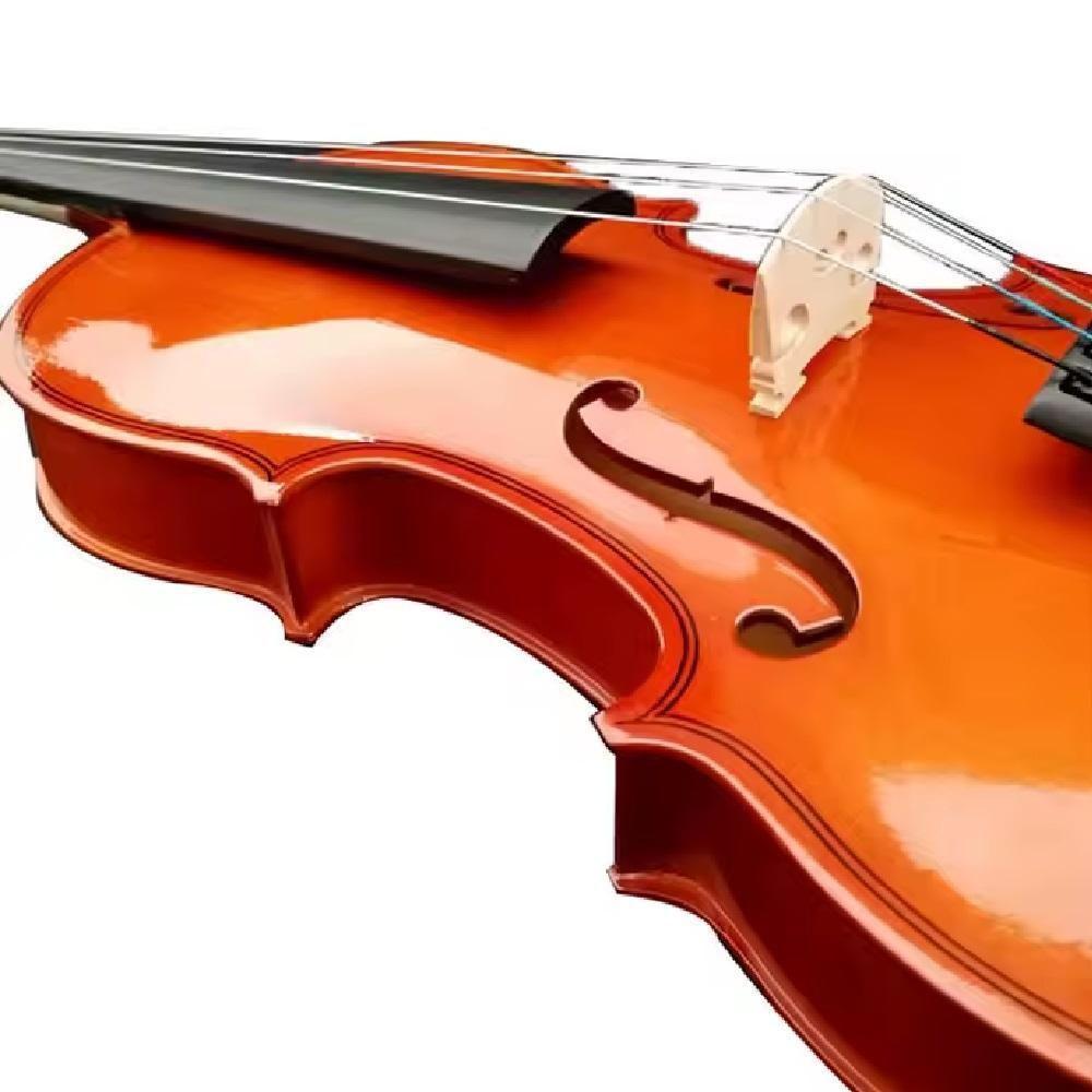 Kit Violino Acustico 4-4 Completo Maleta Luxo Arco Madeira Com Breu Cavalete Violinista Iniciante Estojo Mochila - 3