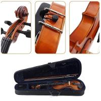 Kit Violino Acustico 4-4 Completo Maleta Luxo Arco Madeira Com Breu Cavalete Violinista Iniciante Estojo Mochila - 6