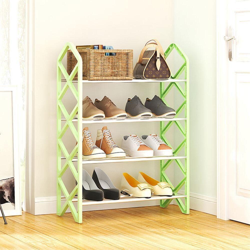 Sapateira Grande Organizador Desmontavel 8 Pares Sala Quarto Porta Hall 4 Prateleiras Multiuso Estante Sapato - 4