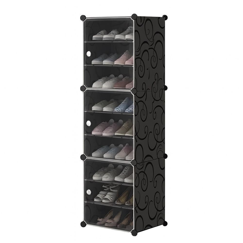 Sapateira Armario Organizador De Sapato 9 Prateleiras Porta Treco Ajustavel Praia Quarto Camping - 1