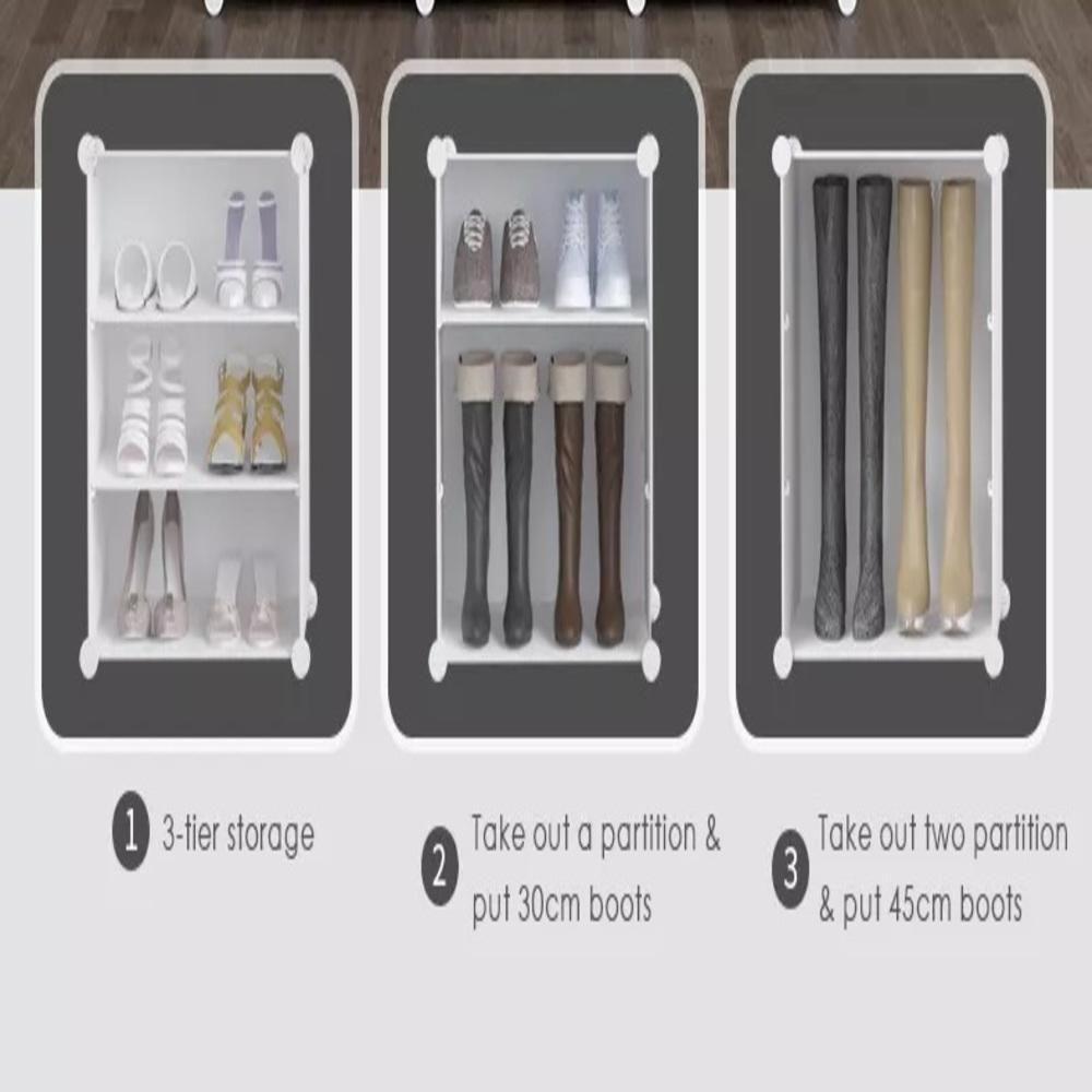 Sapateira Armario Organizador De Sapato 9 Prateleiras Porta Treco Ajustavel Praia Quarto Camping - 5
