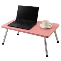 Mesa Notebook Rosa Suporte Dobravel Multiuso Bandeja Apoio Home Office Cama Sofa Estudos Articulada Portatil Base Em Mad - 1