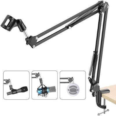 Suporte Microfone Articulado Mesa Braco Profissional Dobravel Ajustavel Em Aco Podcast Gravacao Estudio