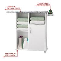 Tábua De Passar Roupa Com 1 Porta Florence Branca Notável Móveis Branca - 5