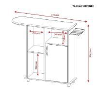 Tábua De Passar Roupa Com 1 Porta Florence Branca Notável Móveis Branca - 6
