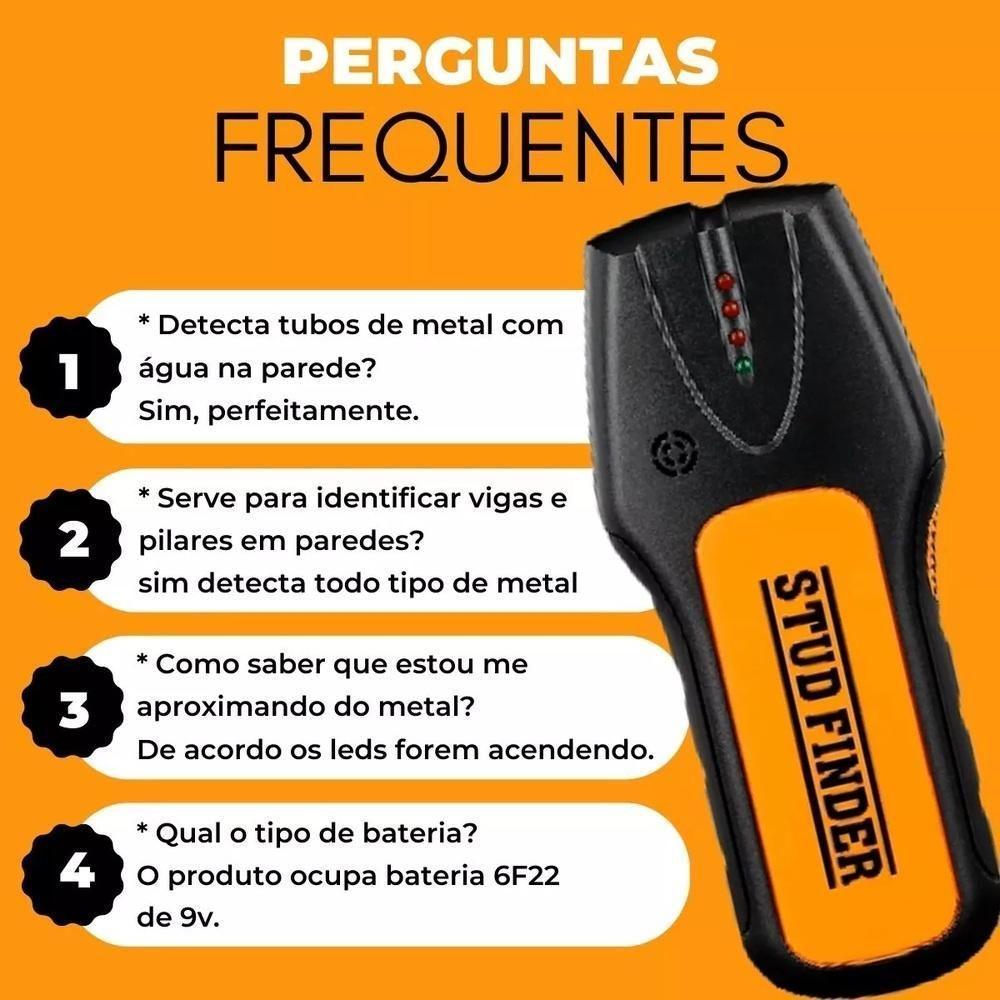 Scanner Parede Detector Materiais Obstaculos Fios Vigas Canos Metais Madeira Sensor Eletronico Alarme Visual Sonoro - 5