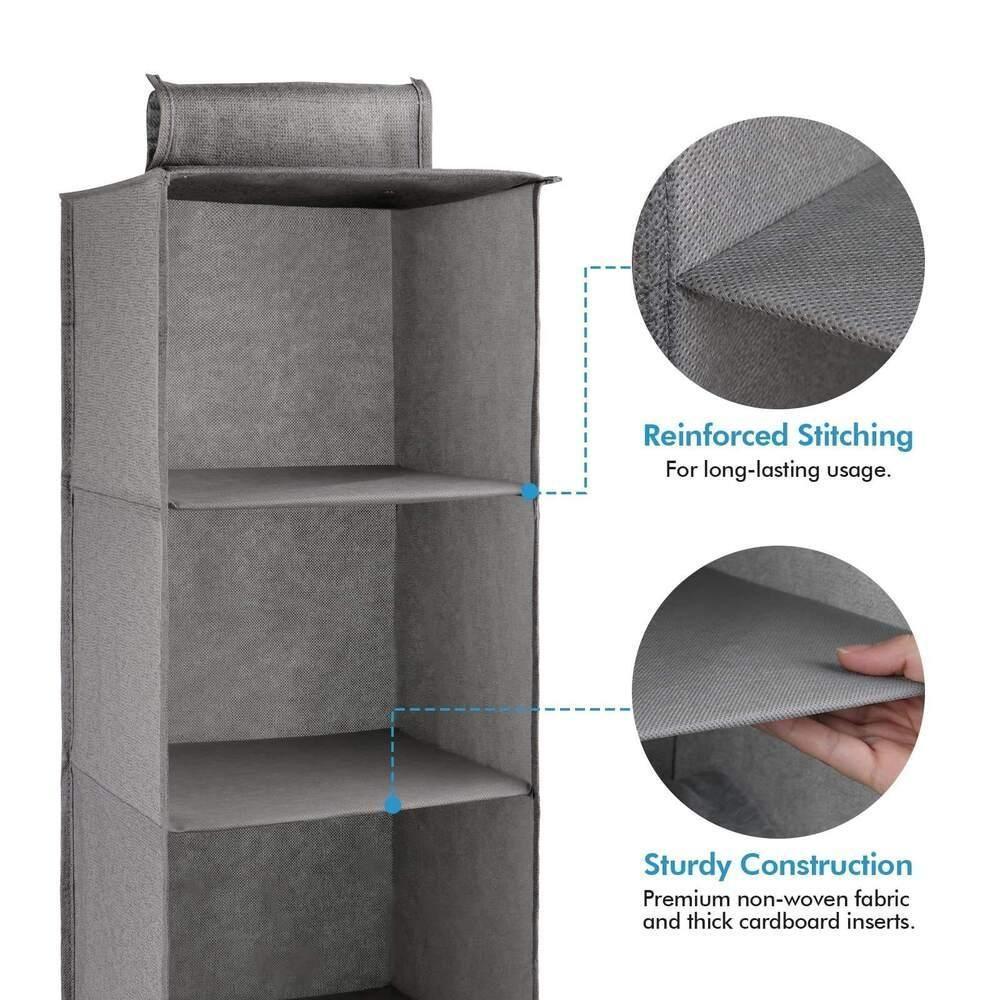 Sapateira Guarda Roupa Armario Cabide Organizador 5 Prateleiras Multiuso Closet - 7