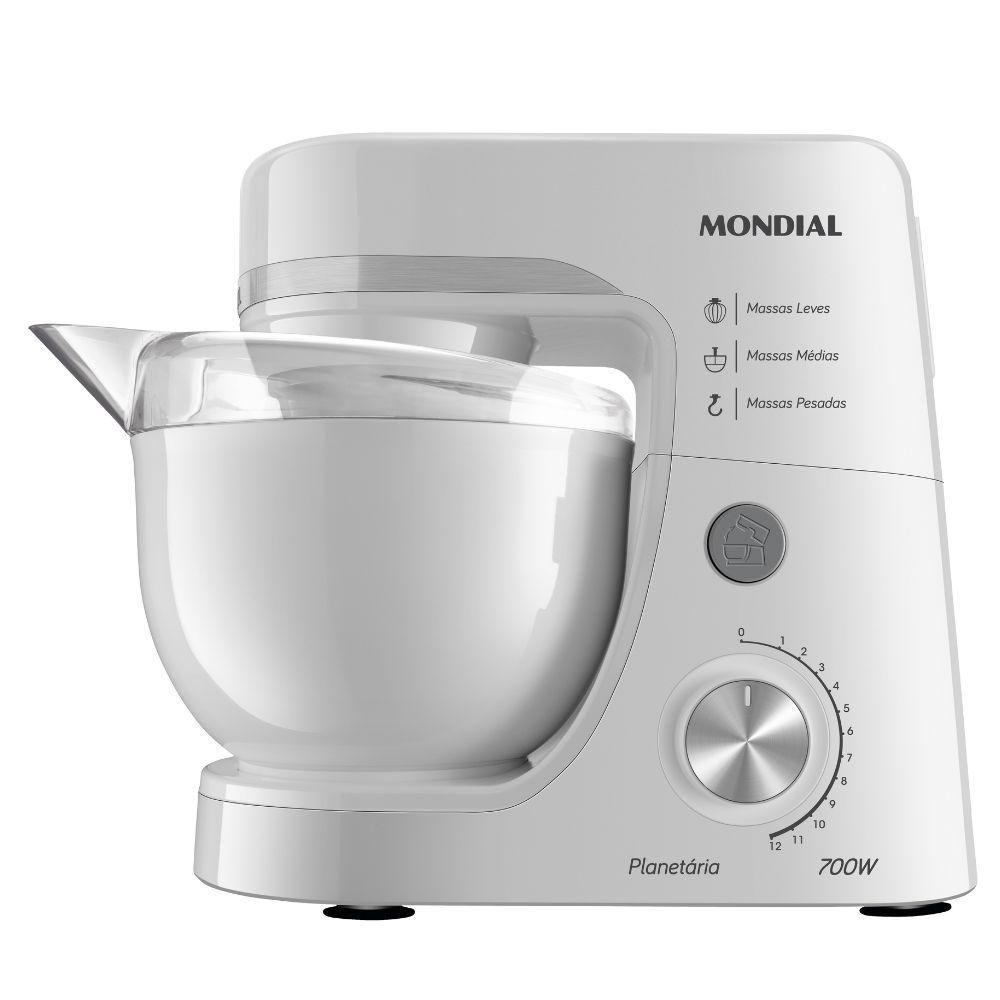 Batedeira Planetária 500W Mondial BP-03W 12 Velocidades Branco 110V - 1
