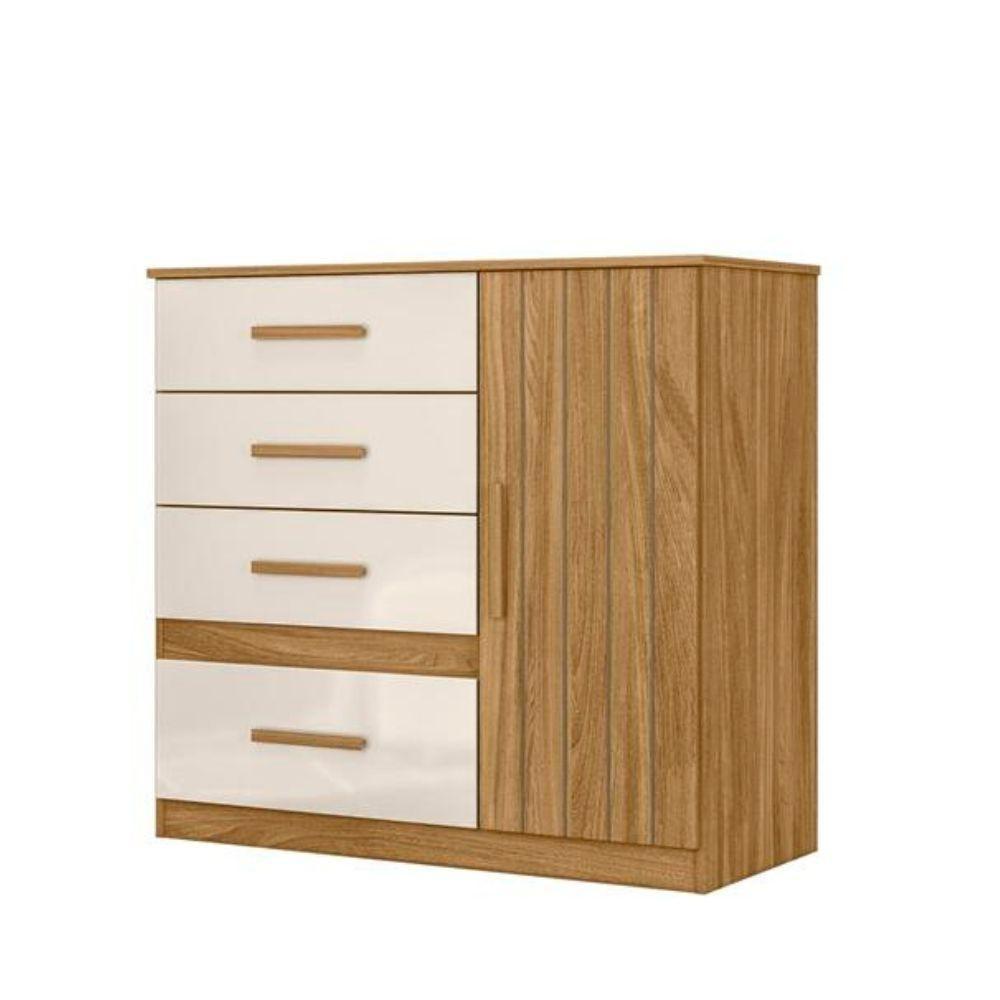 Cômoda 4 Gavetas 1 Sapateira Freijo-off White Vênus Moval Móveis - 2