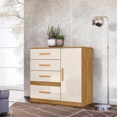 Cômoda 4 Gavetas 1 Sapateira Freijo-off White Vênus Moval Móveis
