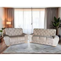 Conjunto De Sofá 3x2 Lugares Stilo Castor Malu Estofados - 1