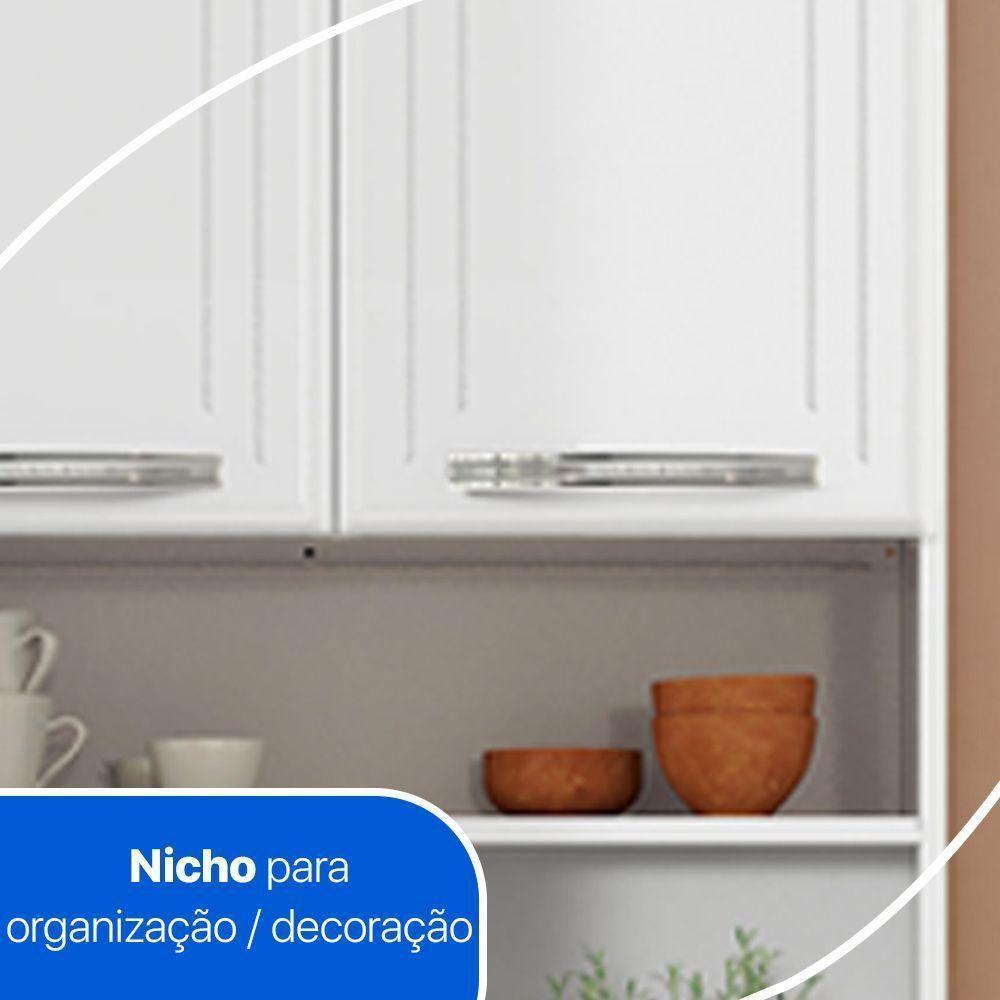 Cozinha Compacta Em Aço 9 Portas Esmeralda Branco Telasul - 3