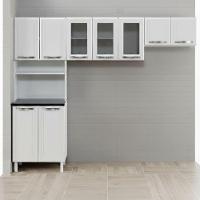 Cozinha Compacta Em Aço 9 Portas Esmeralda Branco Telasul - 1