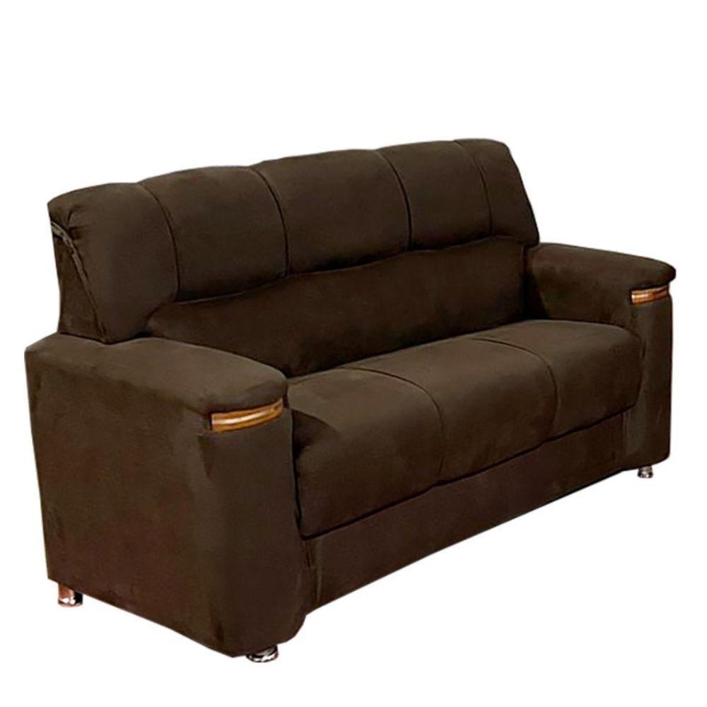 Conjunto De Sofá 3x2 Lugares Styllus Café Bello Estofados Inca Marrom - 3